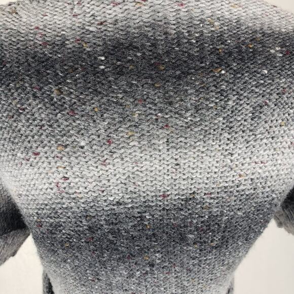 Cache Cardigan Women's XS Soft Ombre Black Grey Striped Cozy Short Sleeve  EUC - Picture 4 of 6